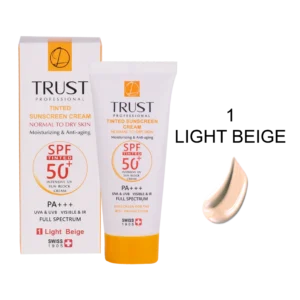 بهترین کرم ضد آفتاب رنگی و ضد پیری بژ روشن (پوست خشک تا نرمال)