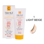 کرم ضد آفتاب رنگی و کنترل چربی بژ روشن (پوست مختلط تا چرب)