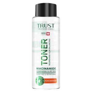 تونر مناسب پوست چرب تا مختلط تراست  تنظیم‌کننده چربی، جمع‌کننده منافذ و آبرسان